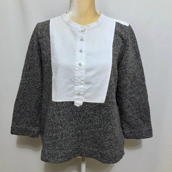 J. Crew Tops - J. Crew Button Sweatshirt Top for Women Size XL